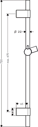 Hansgrohe Unica’S Puro Reno zuhanyrúd 0,72 m 28662 000 (28662000)