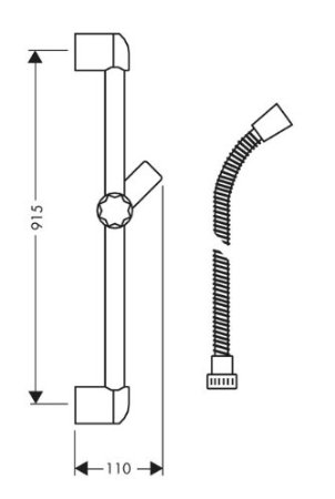 Hansgrohe Unica’S zuhanyrúd 0,90 m 27727 000 (27727000)