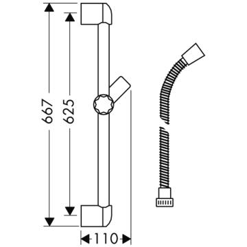 Hansgrohe Unica’S zuhanyrúd 0,65 m 27725 000 (27725000)