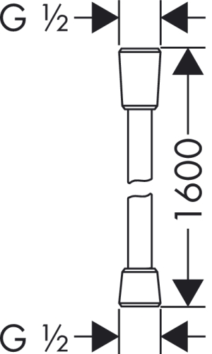 Hansgrohe Isiflex Ecosmart zuhanycső 1,60 m 28271 000 (28271000)