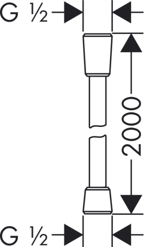 Hansgrohe Isiflex Ecosmart zuhanycső 2,00 m 28188 000 (28188000)