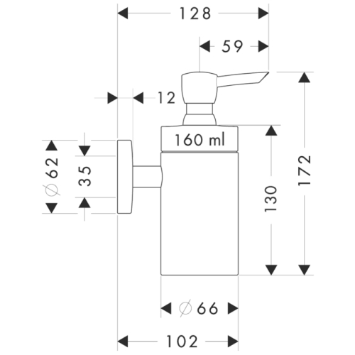Hansgrohe Logis Üveg folyékonyszappan-adagoló 40514 000 (40514000)