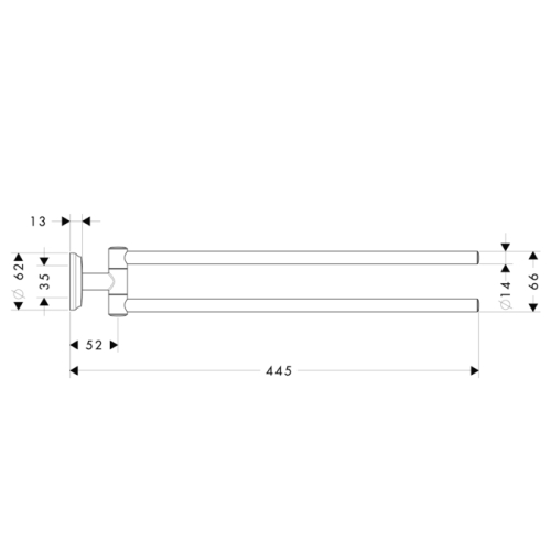 Hansgrohe Logis Classic Kétrészes törölközőtartó 41612 000 (41612000)
