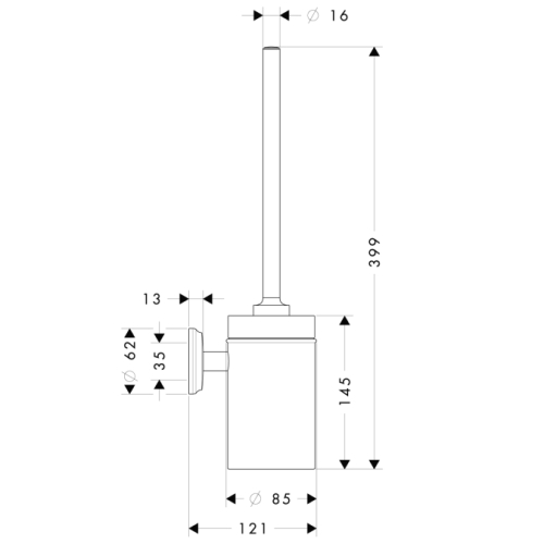 Hansgrohe Logis Classic Wc kefe tartó 41632 000 (41632000)