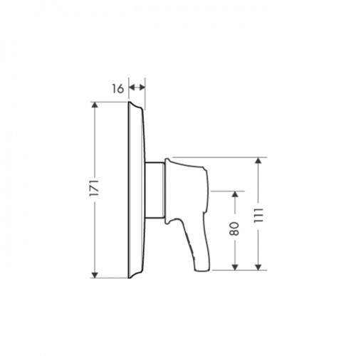Hansgrohe Metris Classic Víznyomás kiegyenlítő zuhanycsaptelep, falsík alatti szereléshez 15404 000 (15404000)