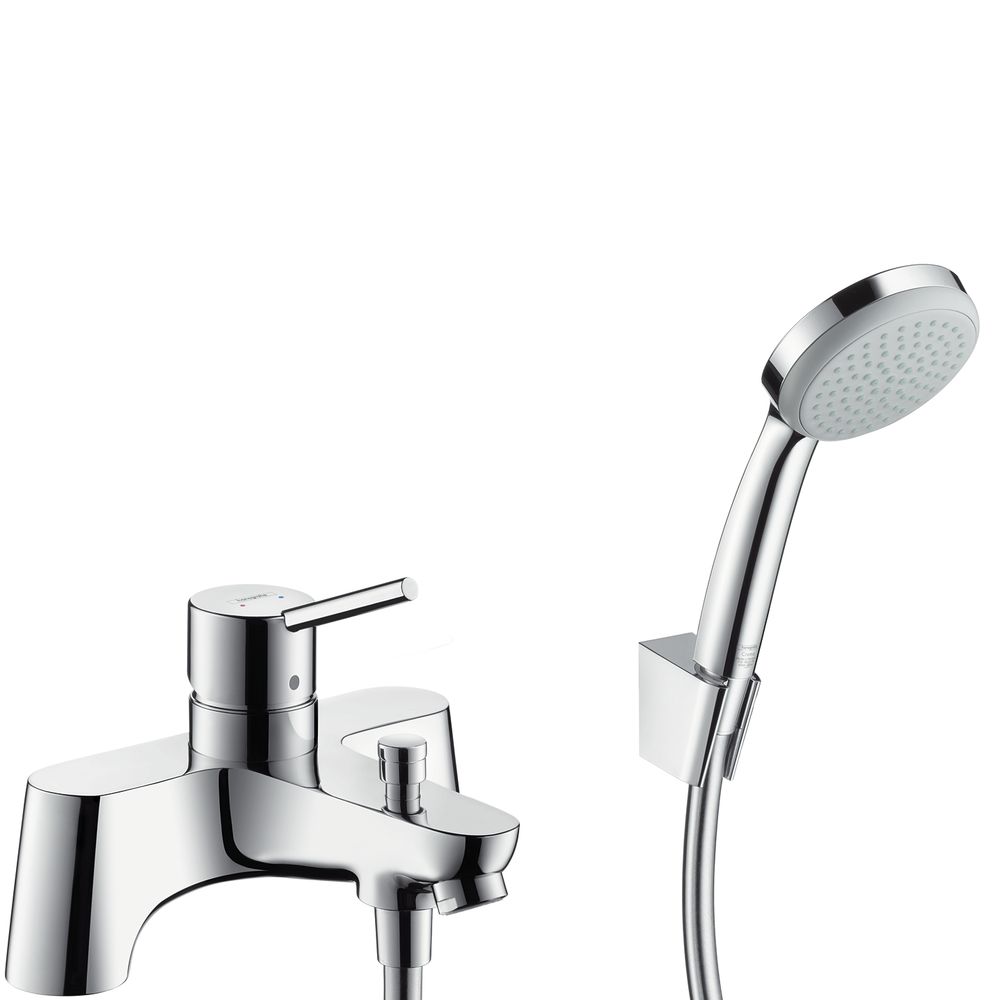 Hansgrohe Talis 2-lyukú peremre szerelhető kádcsaptelep, váltószeleppel és Croma 100 1jet kézizuhannyal 31426 000 (31426000)