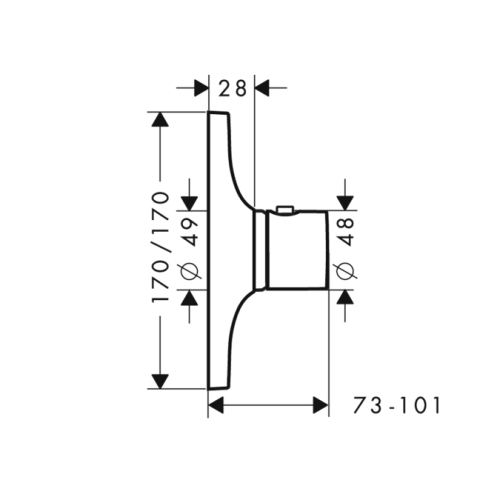 Axor Massaud Highflow (59 l/perc) falsík alatti termosztát színkészlet 18741 000 (18741000)