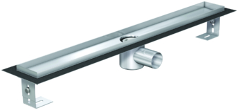ACO EXCLUSIVE alacsony (79 mm) zuhanyfolyóka + szürke kő fedlap 900mm hosszú (0153.76.46 + 9010.57.49)
