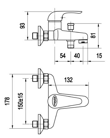 AQUALINE 35 Kádtöltő csaptelep (52115)