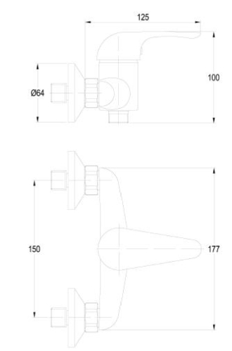 AQUALINE 35 Zuhany csaptelep (52125)