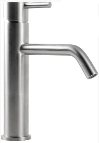Sapho Minimal magasított mosdócsaptelep leeresztő nélkül, inox 228 mm (MI102)