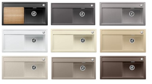 BLANCO ZENAR XL 6S Silgranit mosogató dugókiemelővel kőris vágódeszkával (fehér Jobbos medence, #519234)