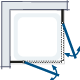 HSK Style 80x80-as szögletes zuhanykabin (Átlátszó, króm)