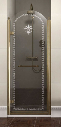 Sapho ANTIQUE 80 cm-es zuhanyajtó  (77,5-80 cm, jobbos, mintás, #GQ1280R)