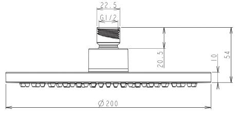 Sapho 200 mm kör fejzuhany (SK188)