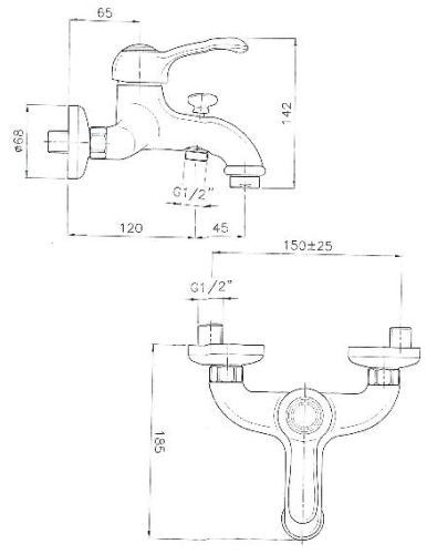 Sapho Reitano VANITY kádtöltő csaptelep, bronz (77816)