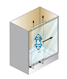 Kolpa-San Q-Line TV/2D 110/S zuhanyajtó 2 db U profillal
