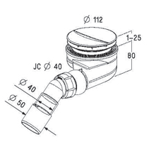 Radaway TURBOFLOW TB90P White zuhanytálca szifon, Ø90 (fehér)