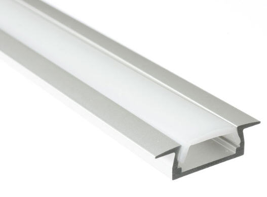 Sapho Eloxált aluminium süllyeszthető profil LED szalaghoz 22x6 mm (1 méter, süllyeszthető, #KL3775-1)