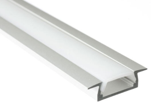 Sapho Eloxált aluminium süllyeszthető profil LED szalaghoz 22x6 mm  (1 méter, süllyeszthető, #KL3775-1)