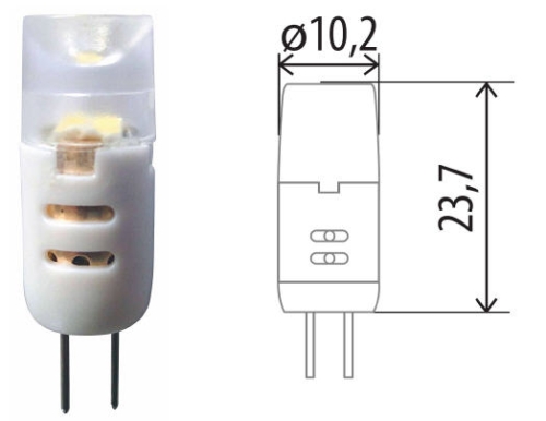 Sapho G4 LED izzó meleg fehér, 12V, 90 lm (LDB965)