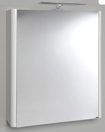 Sapho Lucie tükrösszekrény, elektromos aljzattal, 3 polccal, fehér (58607)