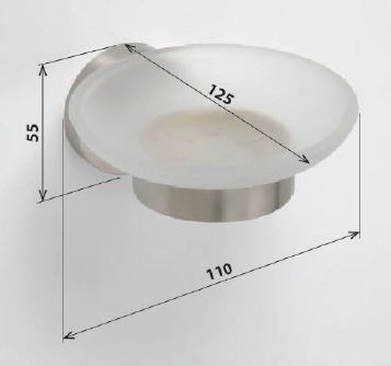 Sapho NEO szappantartó, tejüveg, inox (104108045)