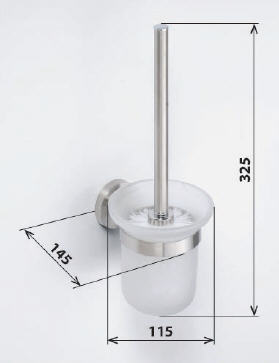 Sapho NEO WC kefe fali, inox (104113015)