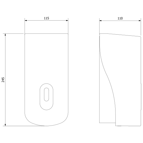 Aqualine Szappanadagoló 1000 ml, 11,5x25x11 cm, fehér (1319-73)