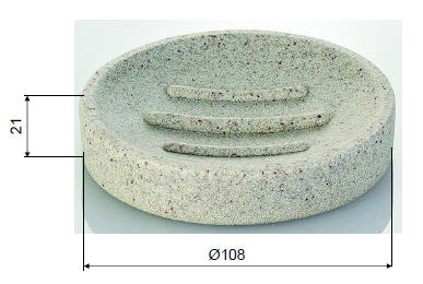 Sapho STONE Ecru szappantartó (22010311)