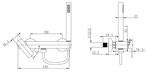 Sapho Mixona zuhany csaptelep (MG011)