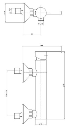 Sapho ESPADA zuhany csaptelep (ES11)