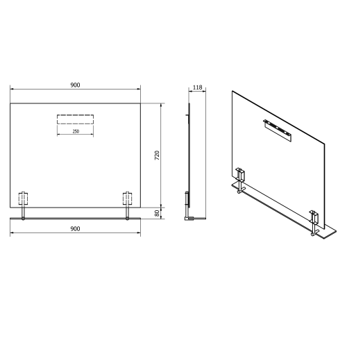 Sapho WEGA 90x80 cm tükör polccal, króm 60092-9