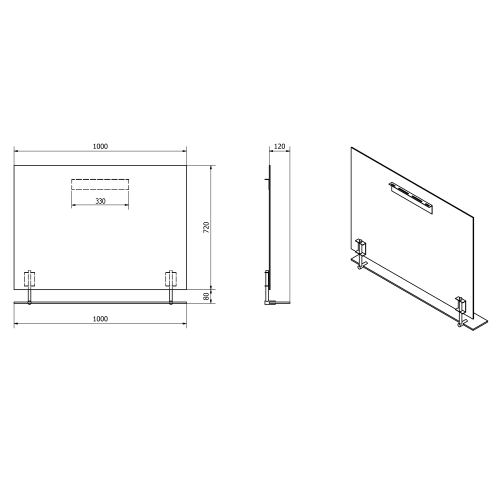 Sapho WEGA 100x80 cm tükör polccal, króm 60092