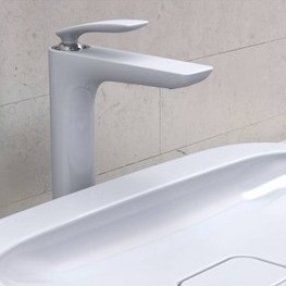 Kludi Balance White egykaros magasított mosdócsaptelep, króm/fehér 522969175