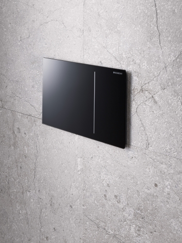 Geberit Sigma70 nyomólap fekete üveg Sigma 12 cm-es tartályhoz 115.620.SJ.1 (115620SJ1)