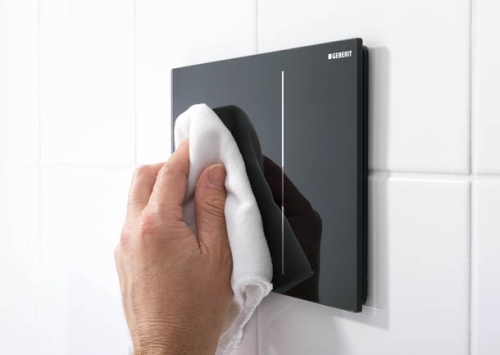 Geberit Sigma70 nyomólap fekete üveg Sigma 12 cm-es tartályhoz 115.620.SJ.1 (115620SJ1)