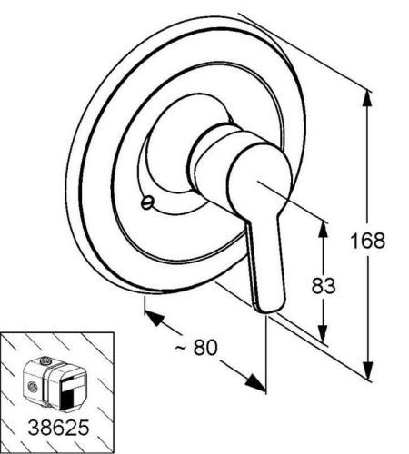 Kludi Logo Neo falsík alatti egykaros zuhanycsaptelep 379200575