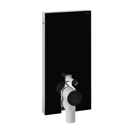 Geberit Monolith 131.002.SJ.1 szanitermodul talpon álló WC-hez, fekete üveggel P-könyökkel