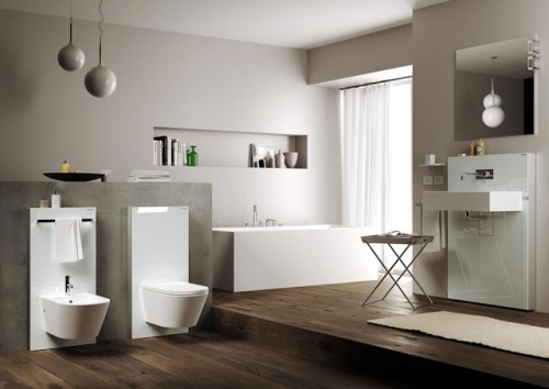 Geberit Monolith 131. 030. SI. 1 fehér üveg szerelőmodul fali bidéhez