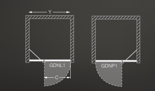 Roltechnik Elegant Line GDNL1/1200 zuhanyajtó (118-122 cm, brillant, transparent, 134-120000L-00-02)