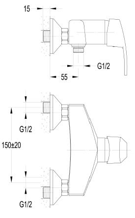 Aqualine SANIPA Zuhany csaptelep (FK675)