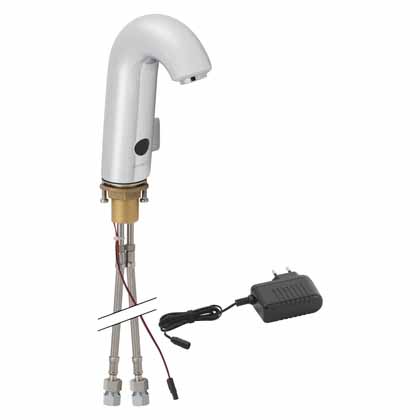 Geberit 60 típusú automata mosdócsaptelep keverővel, hálózati 115.722.21.1