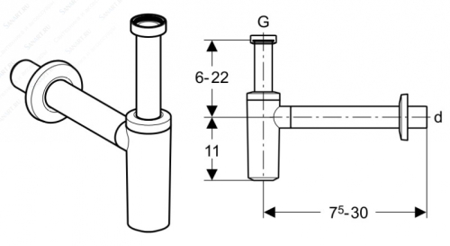 Geberit Design mosdószifon 151.034.21.1