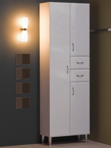 Tboss Classic M60Z fürdőszobai zárt álló szekrény (magasfényű fehér)