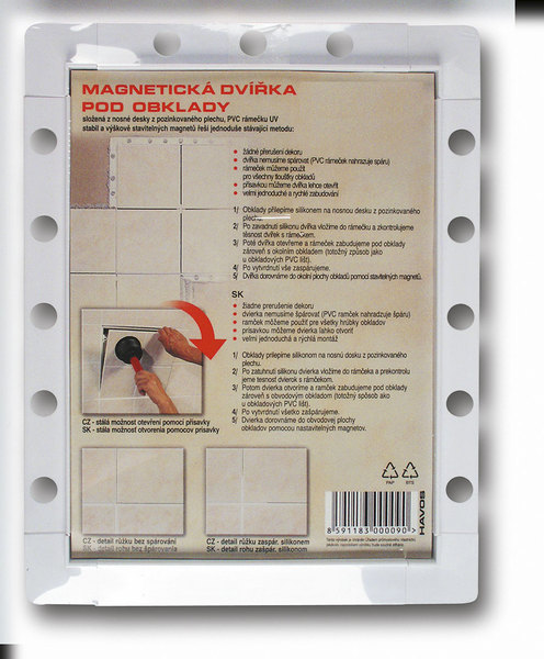 Aqualine mágneses csempeajtó 20x25 cm (MD200x250)