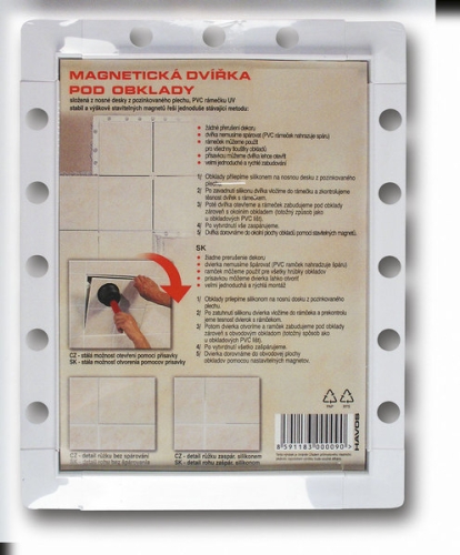 Aqualine mágneses csempeajtó 20x25 cm (MD200x250)