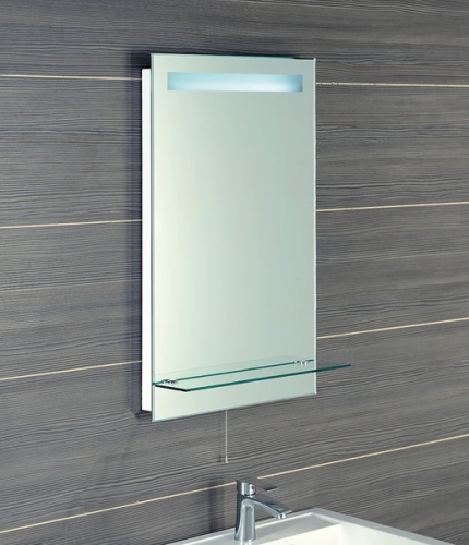Aqualine Hátulról világító tükör polccal 50x80 cm (ATH12)