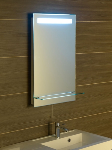 Aqualine Hátulról világító tükör polccal 50x80 cm (ATH12)
