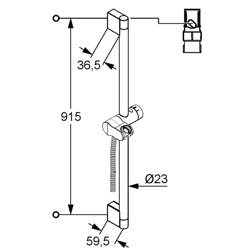 Kludi A-qa 90 cm-es falirúd 6572005-00
